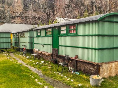 El chalten kasabasındaki kırsal yaprak binaları, Santa Cruz, Arjantin