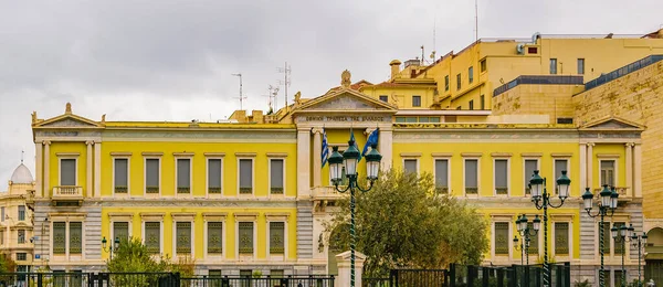 Neoclassicistische Stijl Gebouwen Het Stadsplein Athens Griekenland — Stockfoto