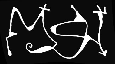 Yüksek kontrast siyah ve beyaz soyut şekiller sanatsal yüzey tasarımı