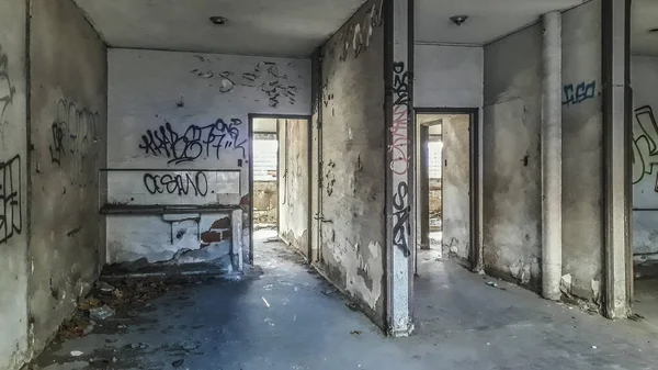 Interior Empty Damaged Abandoned Building Montevideo City Uruguay — Stock Photo, Image