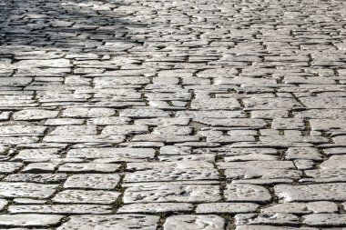 Yüksek açılı antik taş deseni, Atina, Yunanistan
