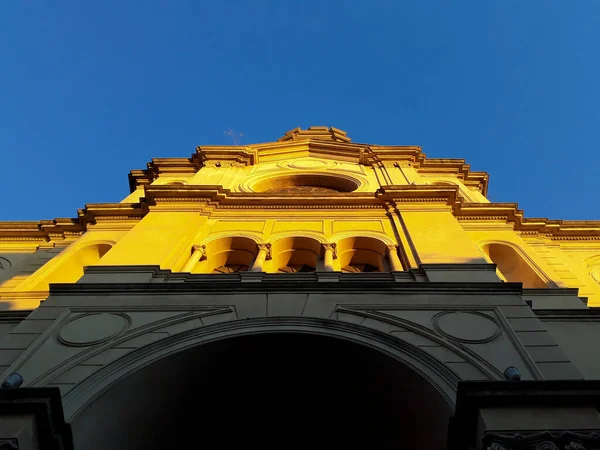 Exterior Bajo Ángulo Tiro Francis Iglesia Católica Assisi Montevideo Ciudad — Foto de Stock