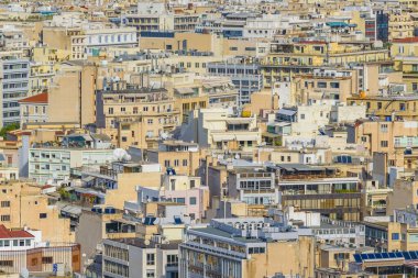 Akropolis Tepesi, Atina, Yunanistan 'dan havacılık sporları manzarası
