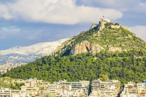 Ateny Widok Miasta Ateny Widok Góry Akropol Ateny Grecja — Zdjęcie stockowe