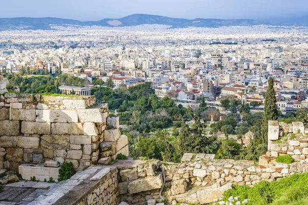 Aerial Athens Cityscape View Acropolis Hill Athens Greece — Stock Photo, Image
