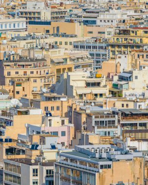 Akropolis Tepesi, Atina, Yunanistan 'dan havacılık sporları manzarası