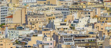 Akropolis Tepesi, Atina, Yunanistan 'dan havacılık sporları manzarası