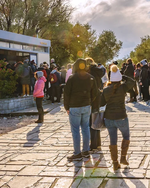 Athènes Grèce Janvier 2020 Inscrivez Vous Billetterie Sur Site Acropole — Photo