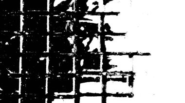 Beyaz arka planda siyah lekeli boya.