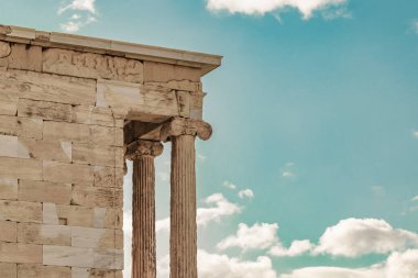 Akropolis sahasında mimari detay, Atina, Yunanistan