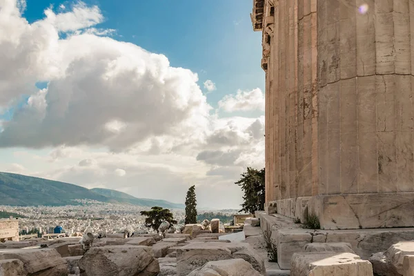 Architectural Detail Acropolis Site Athens Greece — Stock Photo, Image