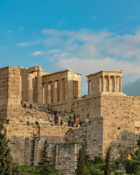 Fernschuss Akropolis Standort Athen Griechenland — Stockfoto