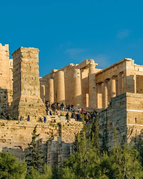 Fernschuss Akropolis Standort Athen Griechenland — Stockfoto