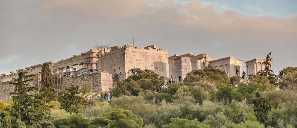 Fernschuss Akropolis Standort Athen Griechenland — Stockfoto