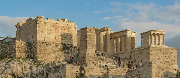 Largo Distante Disparo Acropolis Sitio Athens Griego —  Fotos de Stock