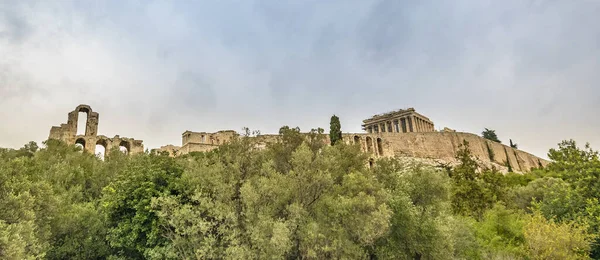 Fernschuss Akropolis Standort Athen Griechenland — Stockfoto