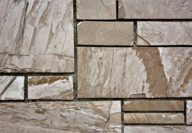 Geometrik taş duvar doku ev