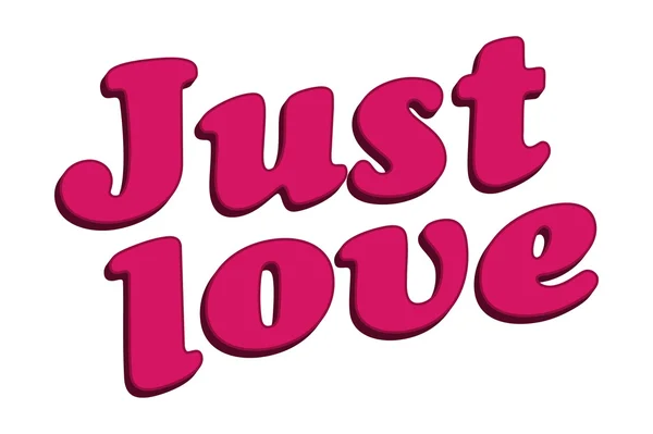 Just Love Text Typographic Quote — Stock Photo, Image