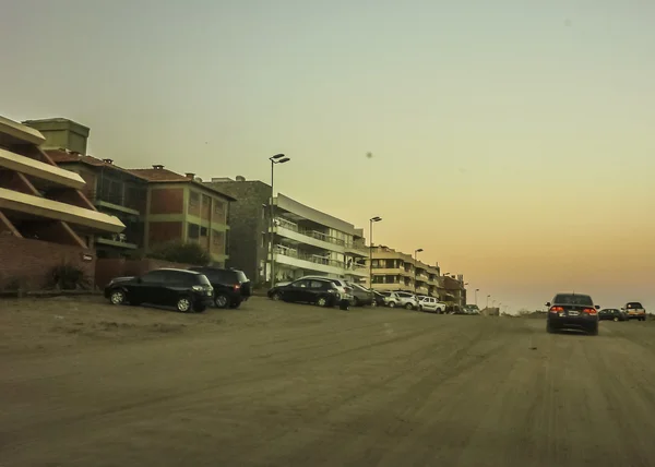 Cidade de Pinamar ao pôr do sol — Fotografia de Stock