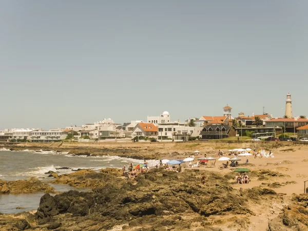 Sommar på stranden i Punta del Este — Stockfoto