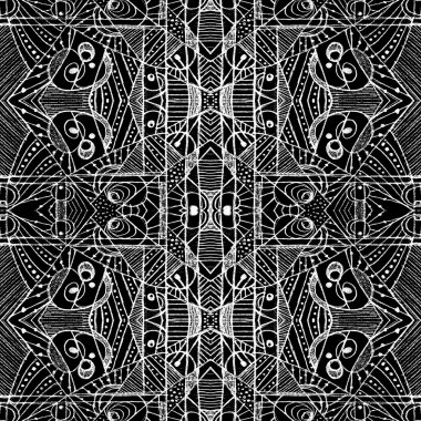 Siyah ve beyaz geometrik sanat