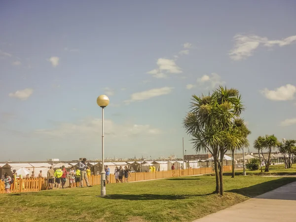 Trottoir devant la plage à Mar del Plata — Photo