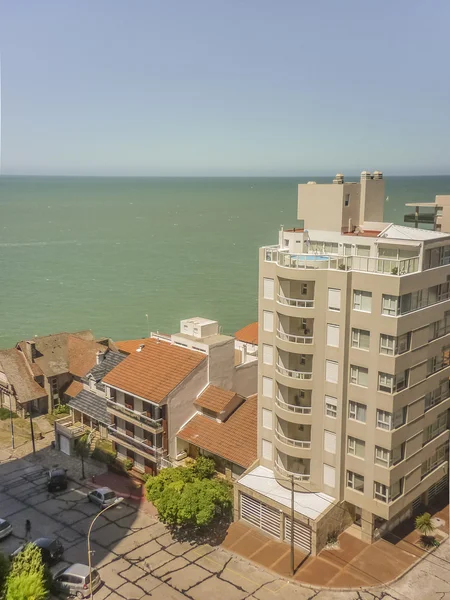 Mar del Plata 海滩鸟瞰图 — 图库照片