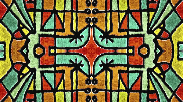 Colorful Tribal Geometric Pattern — Stock Photo, Image