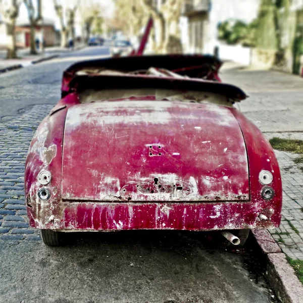 Old Abandoned Car Back View — Stock Photo, Image