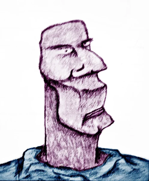 Monster Man Portrait Illustration — Stockfoto