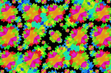 Geometrik çiçek motifi Modern desen