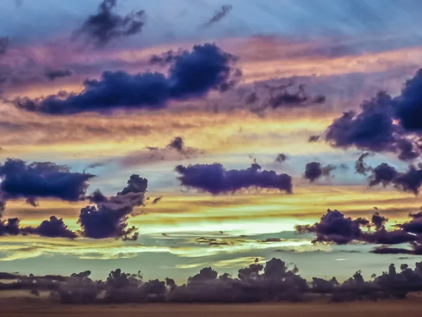 Céu por do sol e nuvens — Fotografia de Stock