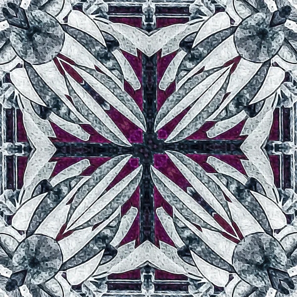 Patrón geométrico de collage floral — Foto de Stock