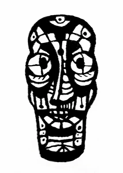 Ilustración del retrato del hombre tribal — Foto de Stock