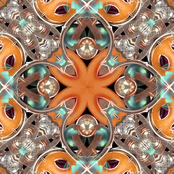 Collage floral geométrico moderno digital —  Fotos de Stock