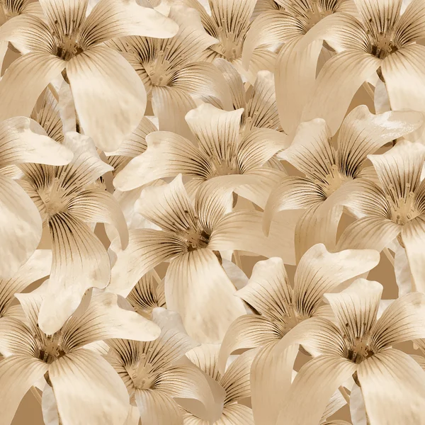 Elegant blommig mönster i ljus ockra toner — Stockfoto