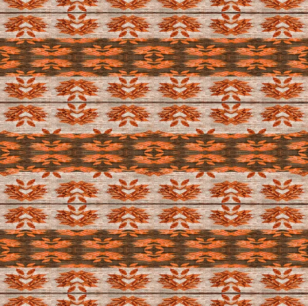 Warme tinten etnische textiel patroon — Stockfoto