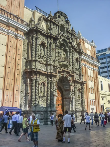 Barokní kostel v Limě, peru — Stock fotografie