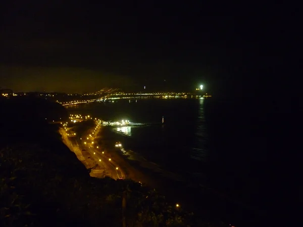 Vista aerea di Lima di notte — Foto Stock