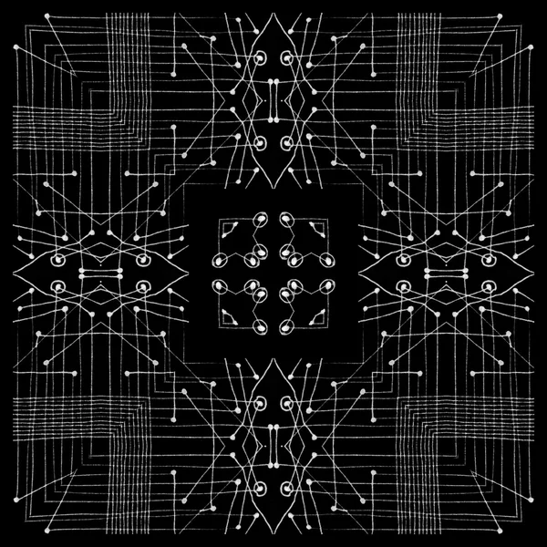 Zwart-wit Tribal geometrische patroon — Stockfoto