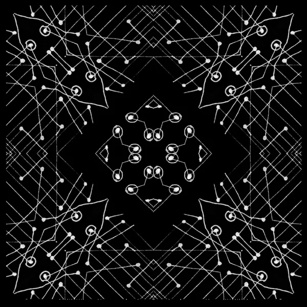 Zwart-wit Tribal geometrische patroon — Stockfoto