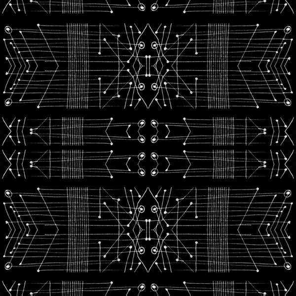 Modello geometrico tribale in bianco e nero — Foto Stock