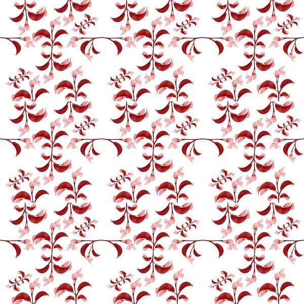 Red Floral Print Pattern - Stock Image - Everypixel