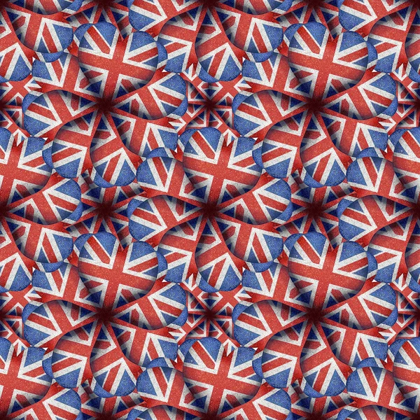 İngiltere bayrak kalp deseni şeklinde — Stok fotoğraf