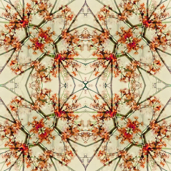 Floral Geometric Pattern Collage — Stock Photo, Image