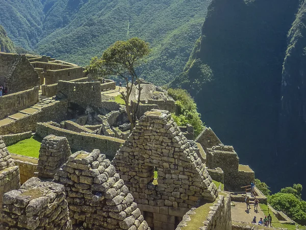 Machu Picchu Architecture Vue grand angle — Photo