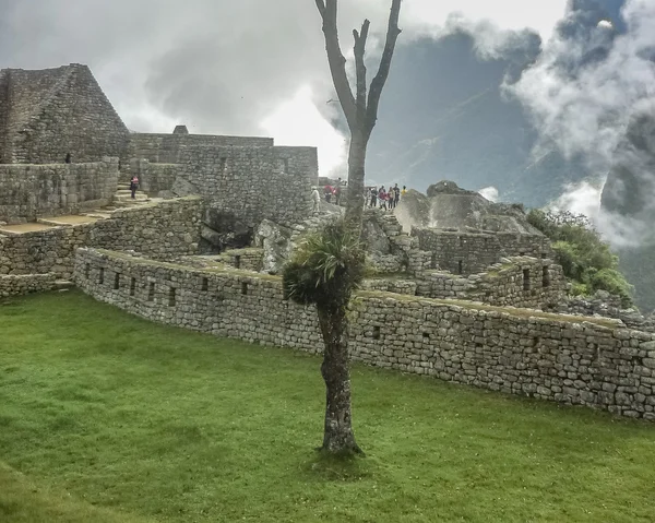 Légifelvétel építészet Machu Picchu — Stock Fotó