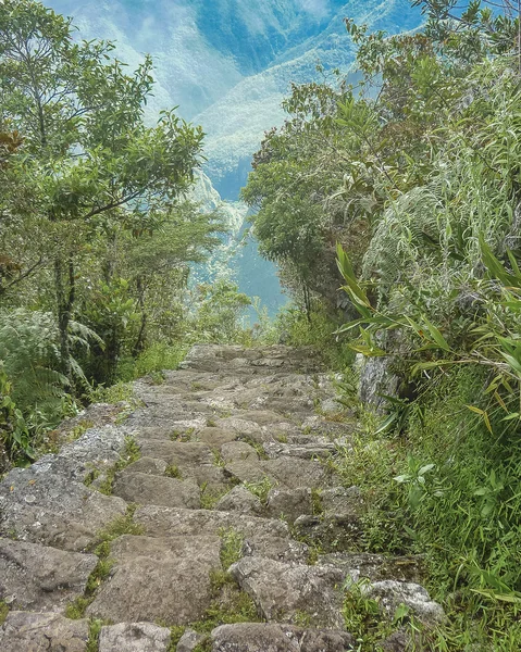 Weg omhoog de Machu Picchu Berg — Stockfoto