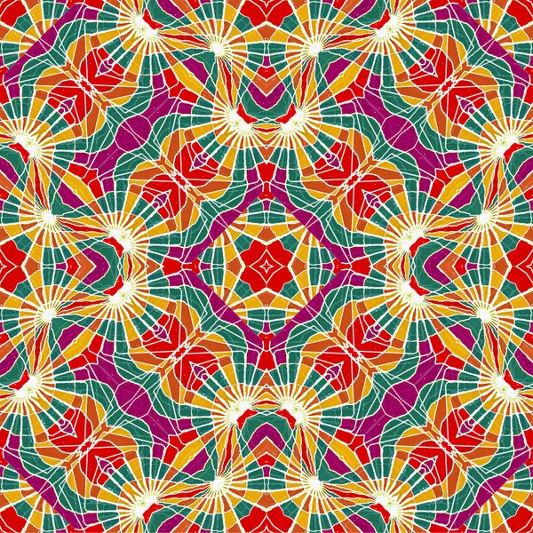 Mehrfarbige abstrakte geometrische nahtlose Muster — Stockfoto