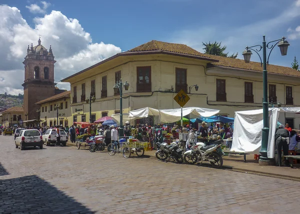 Rua de Cusco, no Peru — Fotografia de Stock